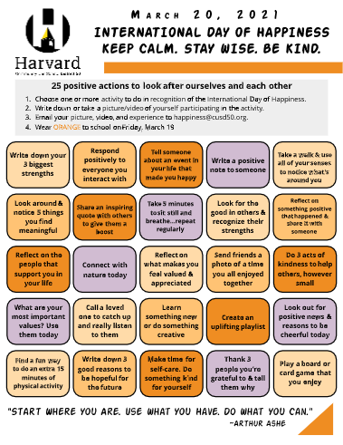 Wellness Wednesday - International Day of Happiness