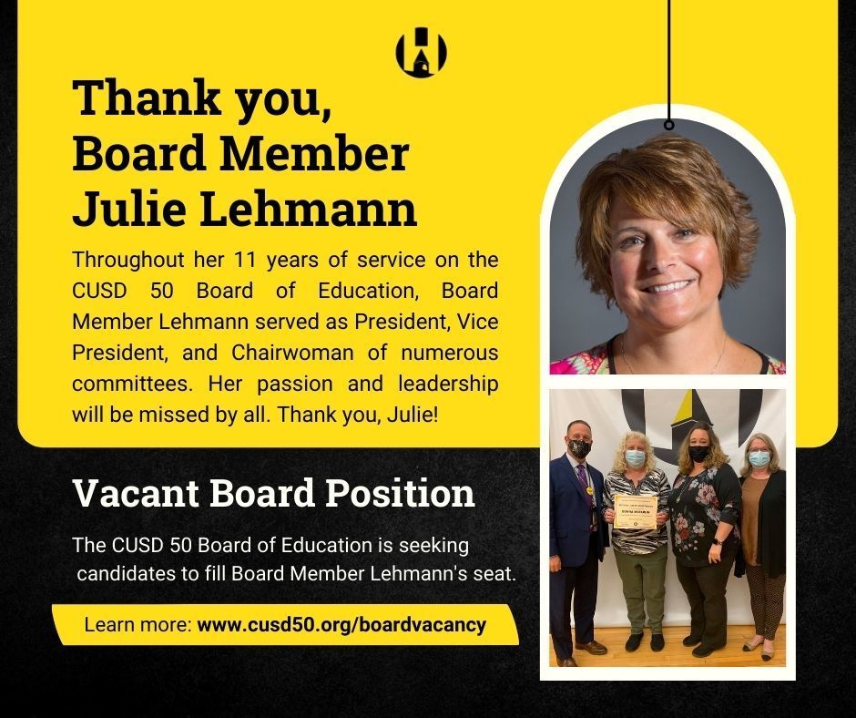 Thank you, Board Member Julie Lehmann