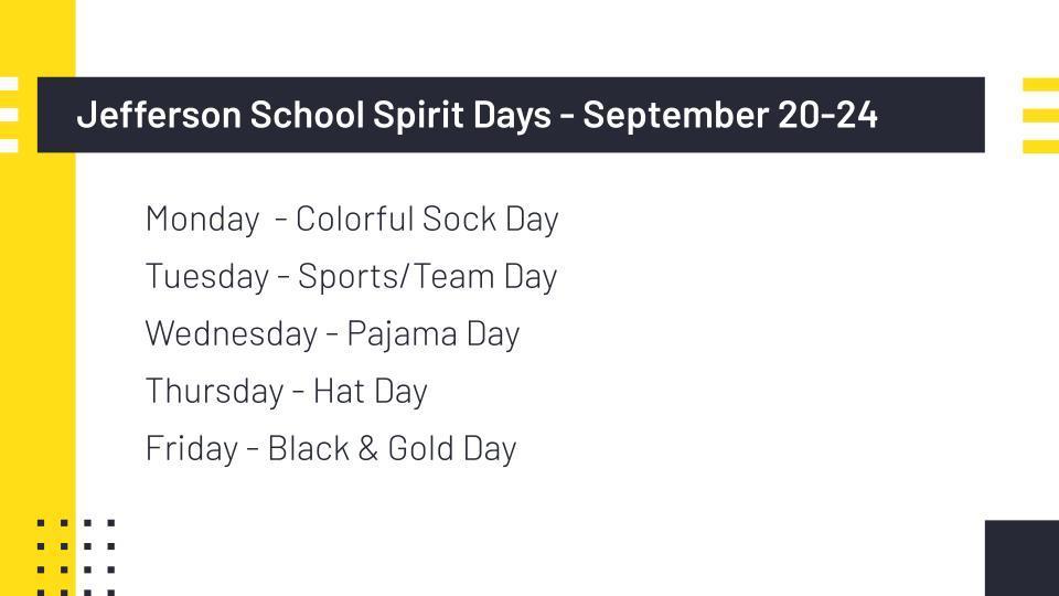 Jefferson Spirit Days Eng