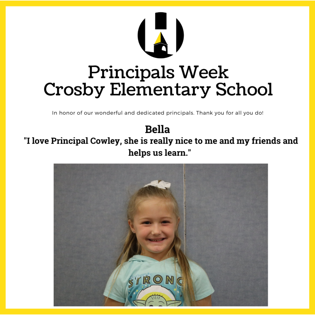 Crosby Principal Week