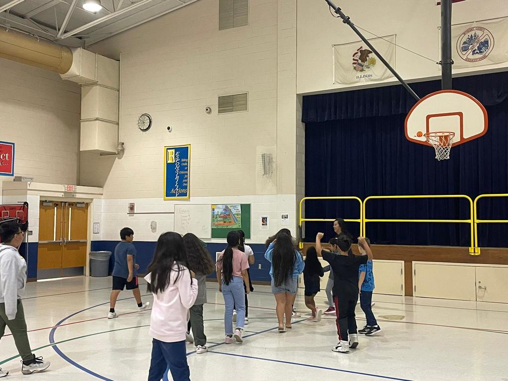 football in gym